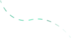 A part of a green line with a transparent background
